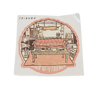 FRIENDS TV Show Central Perk Coffee Shop Couch Window Decal Cling -Reusable